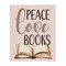 Stupell Industries Peace Love Books Canvas, design by Kim Allen